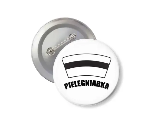 Przypinka - pielęgniarka czarny czepek - 3
