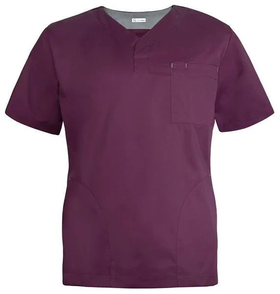 Bluza medyczna męska (kolor burgundowy, MB2-Bu) - 3