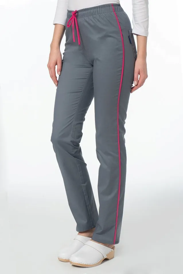 Komplet medyczny damski Soft Stretch (szary + róż) XE4-S2 - 5