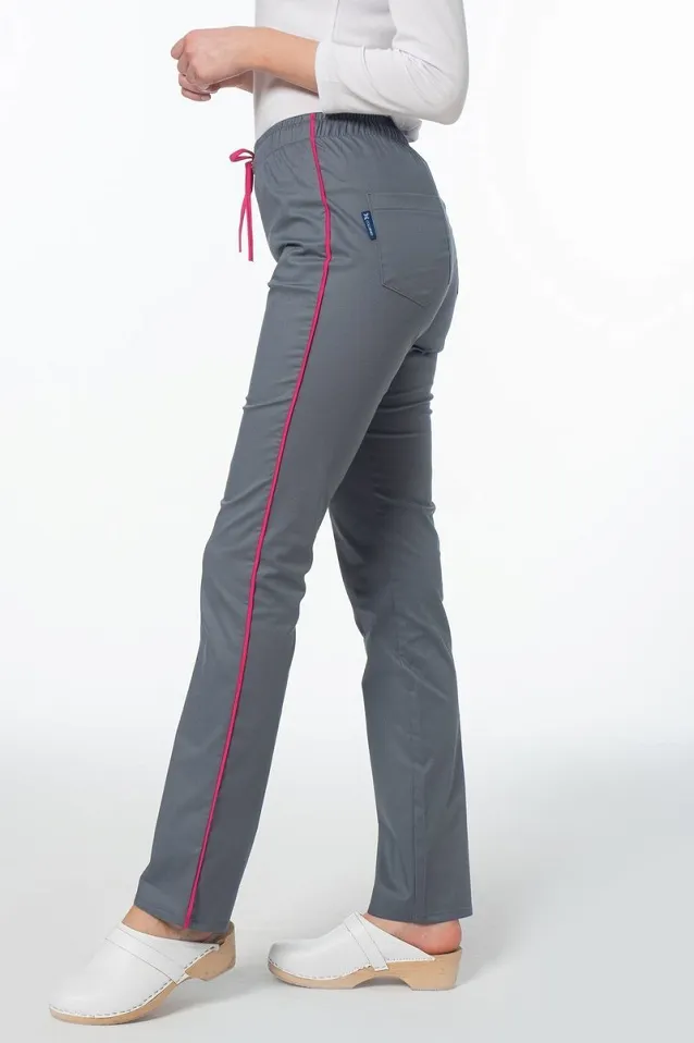 Komplet medyczny damski Soft Stretch (szary + róż) XE4-S2 - 7