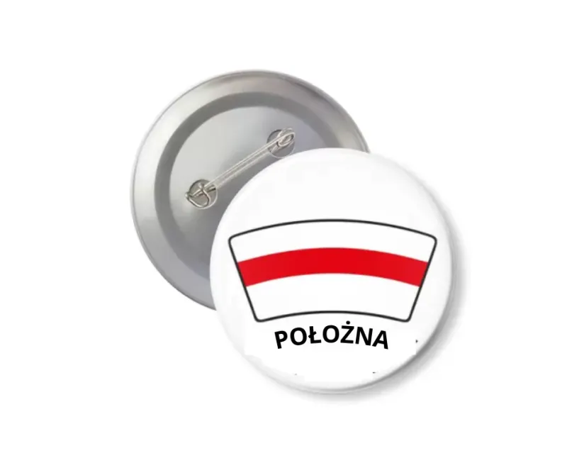 Przypinka - położna czerwony czepek - 2