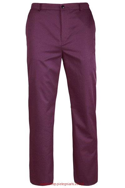 Spodnie medyczne męskie (kolor burgundowy, MS1-Bu)
