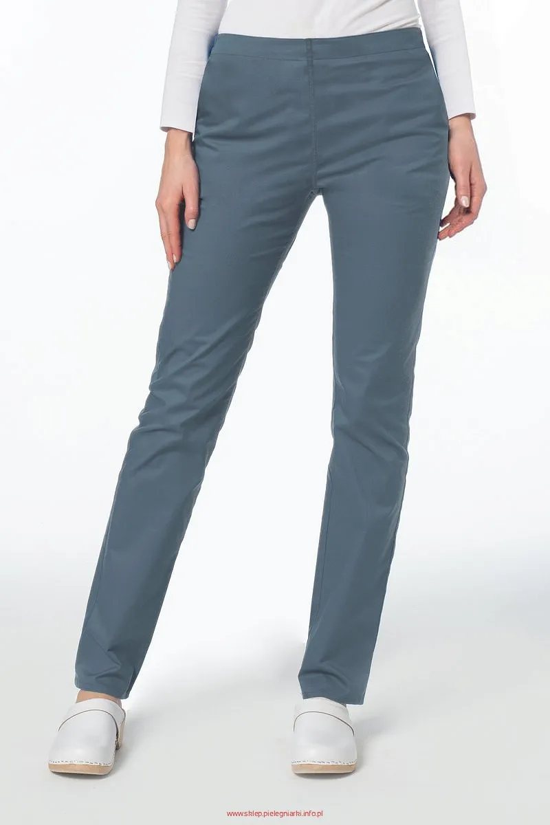 Spodnie medyczne damskie "rurki" Soft Stretch (szare) SE2-S2