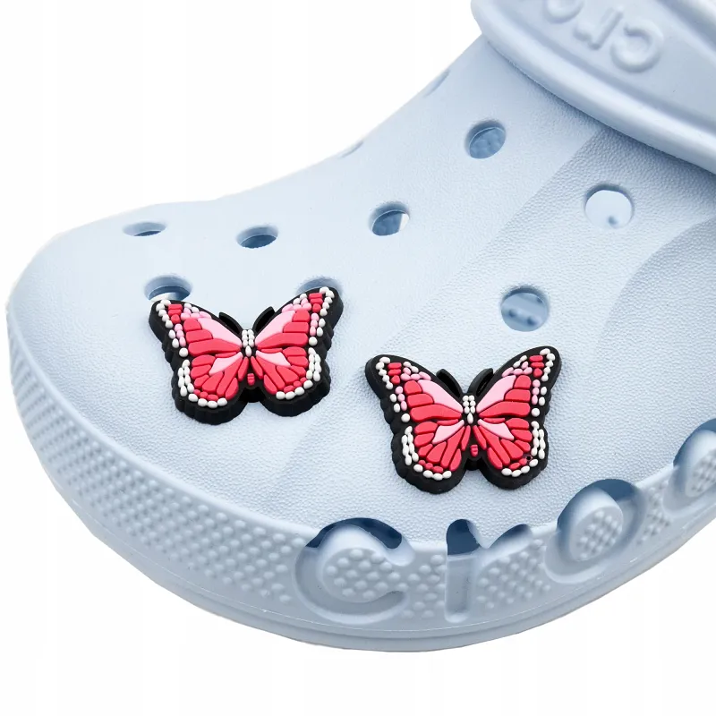 Przypinki/wpinki medyczne do Crocs kolorowe motylki 2 szt (różne kolory) - 5