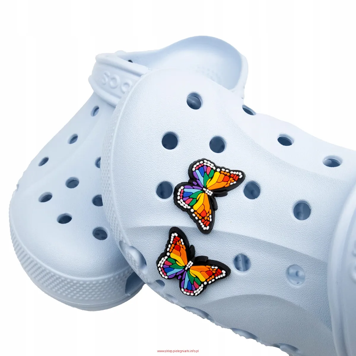 Przypinki/wpinki medyczne do Crocs kolorowe motylki 2 szt (różne kolory)