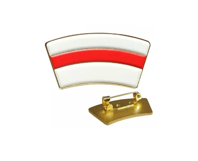 Pins metalowy - czepek położnej z czerwonym paskiem - 2