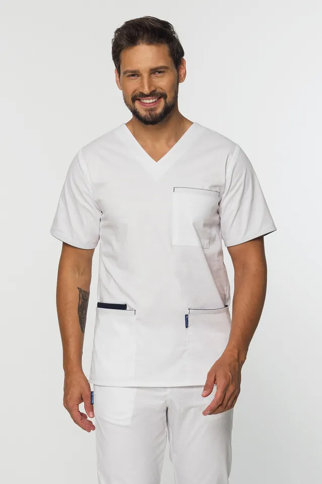 Bluza medyczna męska Soft Stretch PREMIUM (MBE4) 5 kolorów - 11