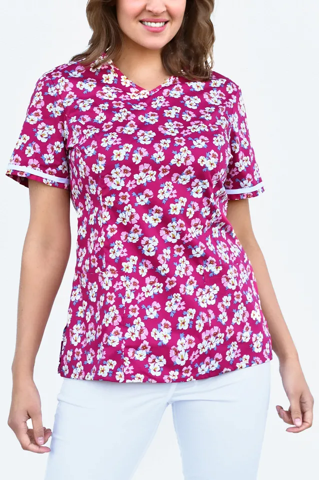 Bluza medyczna damska - bawełna + stretch BN2 (trzy kolory) - 2