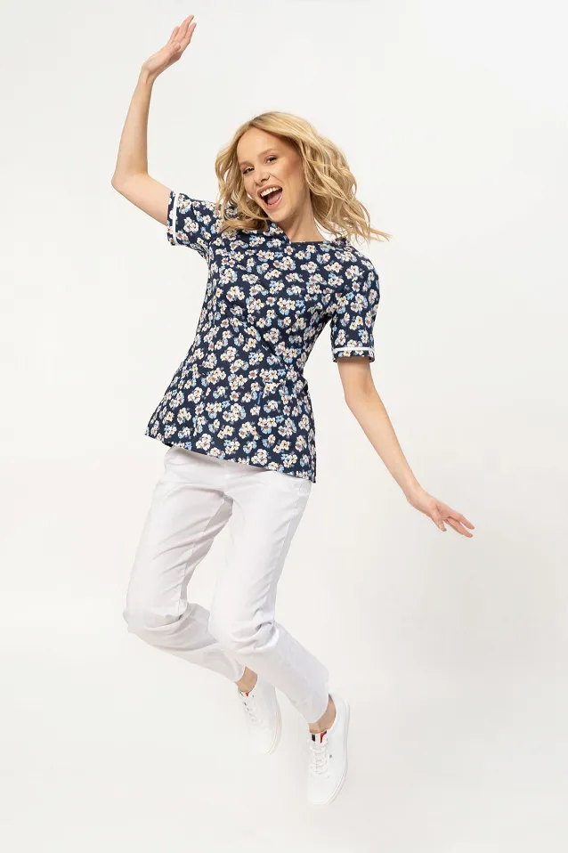 Bluza medyczna damska - bawełna + stretch BN2 (trzy kolory) - 5