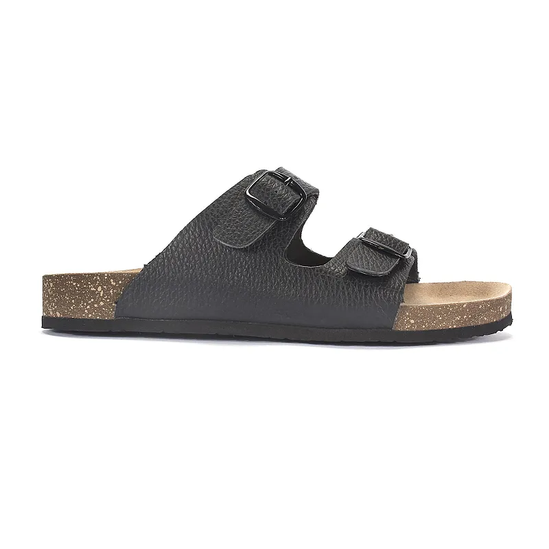 Klapki medyczne skórzane CZARNE - 2