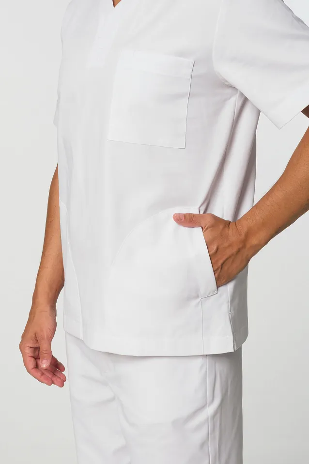Bluza medyczna męska (kolor biały, MB2-B) - 2