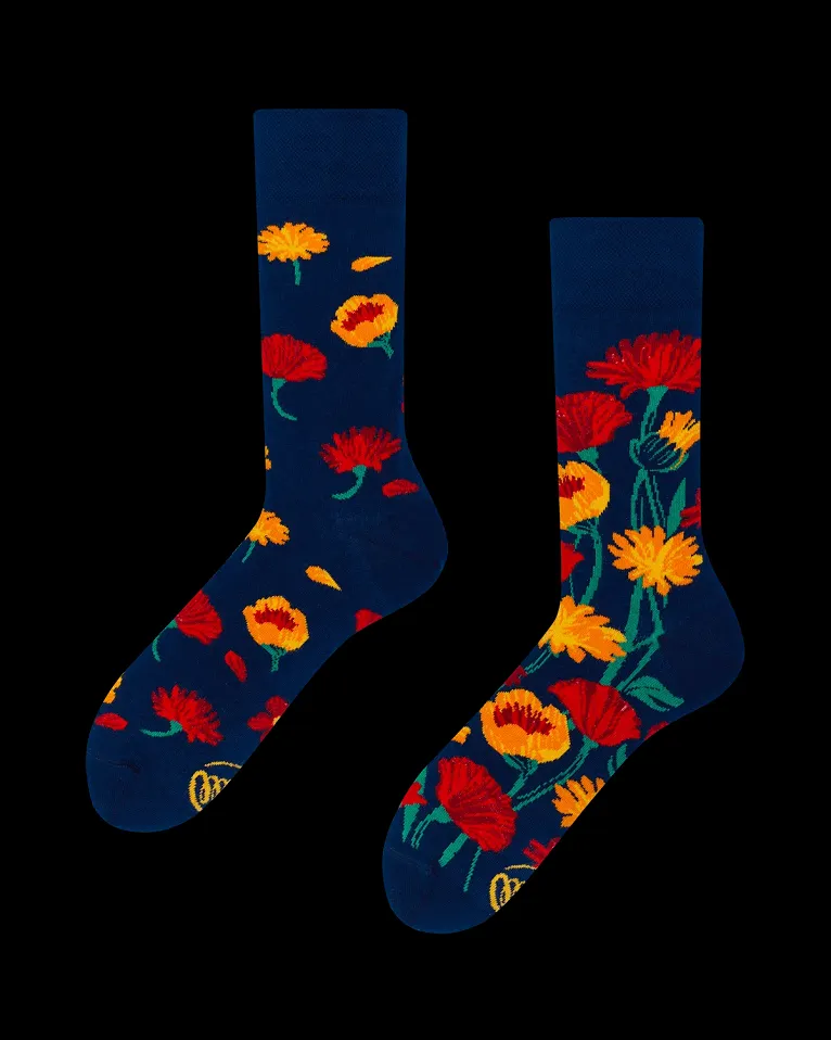 Skarpety FLOWER POWER NAVY by Many Mornings - 2