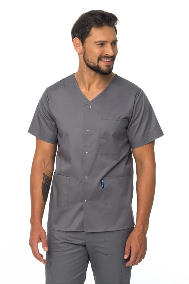 Rozpinana bluza medyczna męska STRETCH (MZE6) 4 kolory - 8