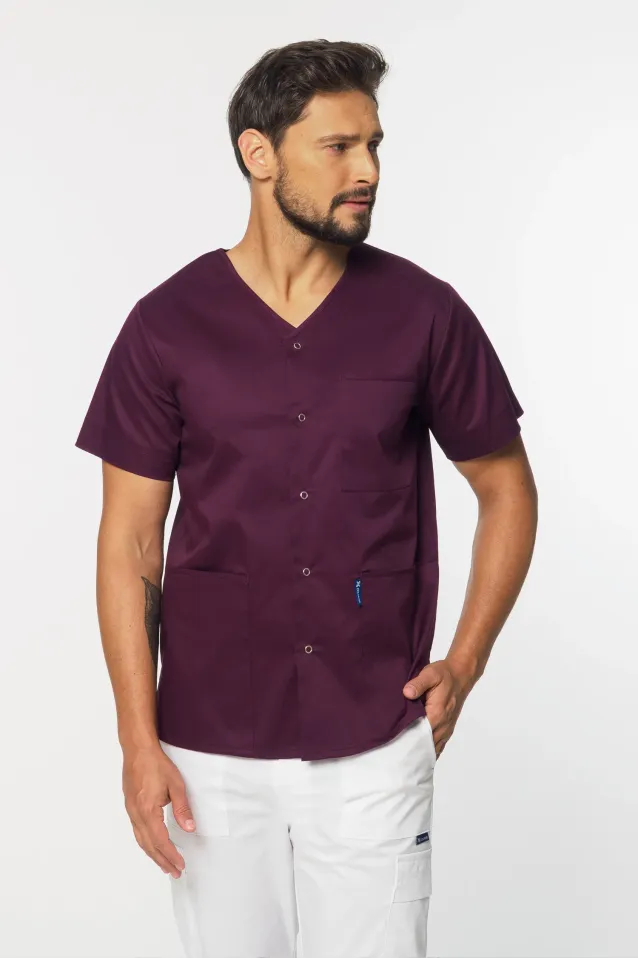 Rozpinana bluza medyczna męska STRETCH (MZE6) 4 kolory - 6