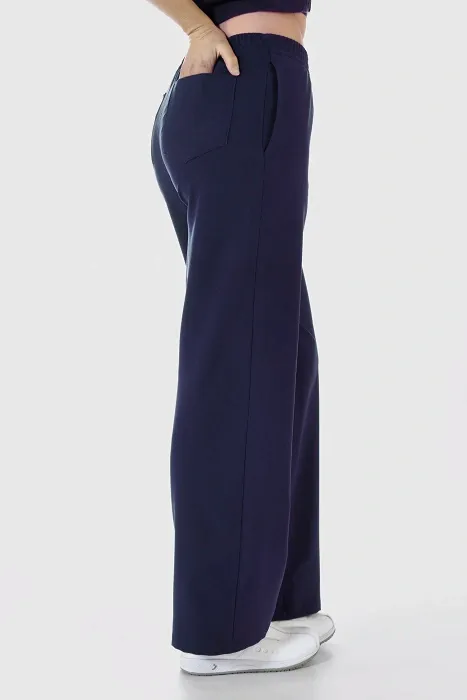 Komplet medyczny / Scrubs medyczny: Bluza cropped fit + spodnie z szeroką nogawką, XF4-C, czarny - 9