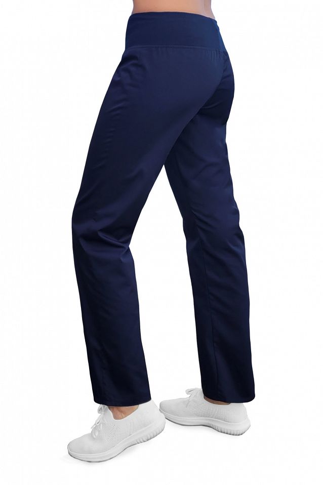 Spodnie medyczne damskie z elastycznym ściągaczem w pasie (SC3(b)) (2 kolory) - 3