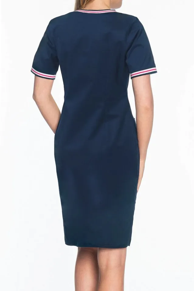 Sukienka medyczna Soft Stretch - granat (SKE5-G2) - 2