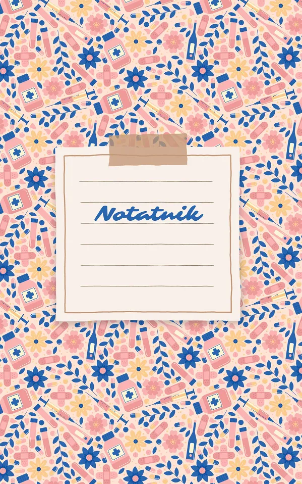 Notes z delikatnym, medycznym nadrukiem A5 - 3