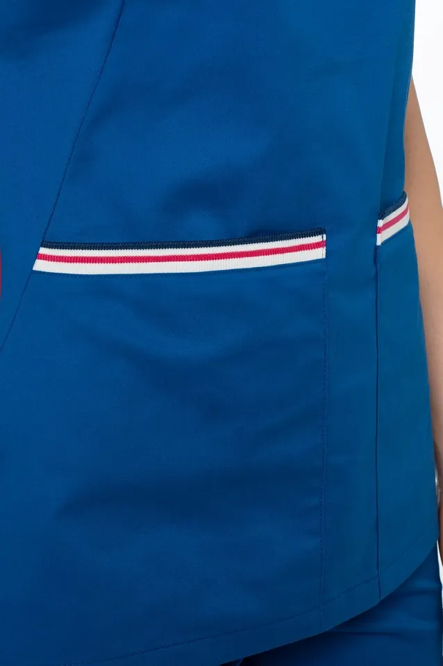 Komplet medyczny damski Soft Stretch (niebieski szafir) XE5-N2 - 5