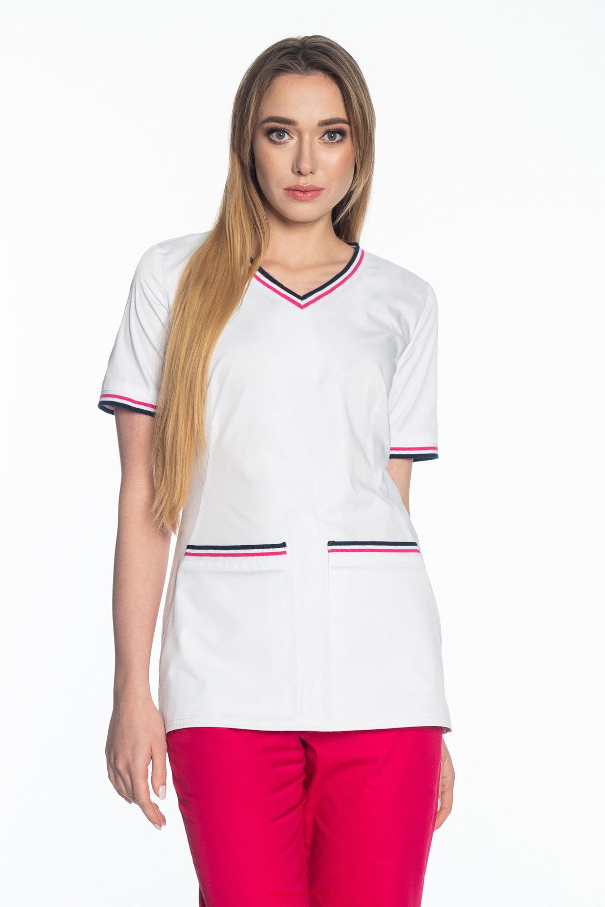 Bluza medyczna damska Soft Stretch PREMIUM (biała) BE5-B