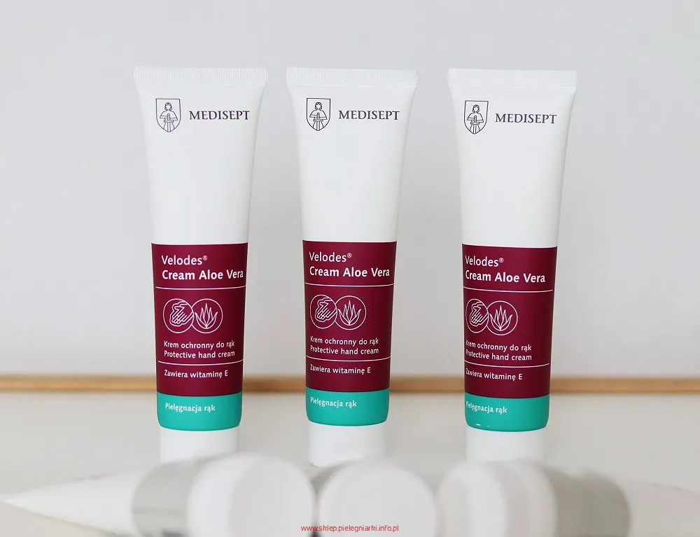 Nawilżający krem do rąk - Velodes Cream Aloe Vera