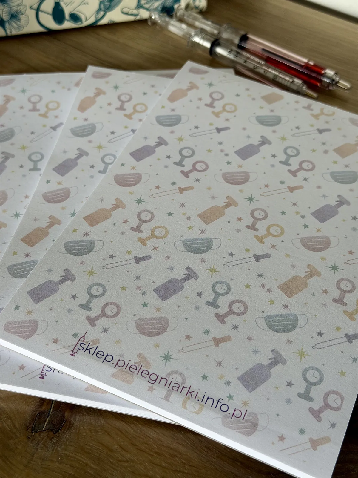 Notes A5, medyczna grafika, pastelowa energia