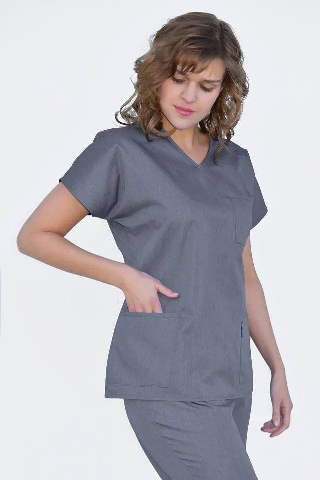 Bluza medyczna scrubs, z rękawem typu kimono BC4 (3 kolory) - 3