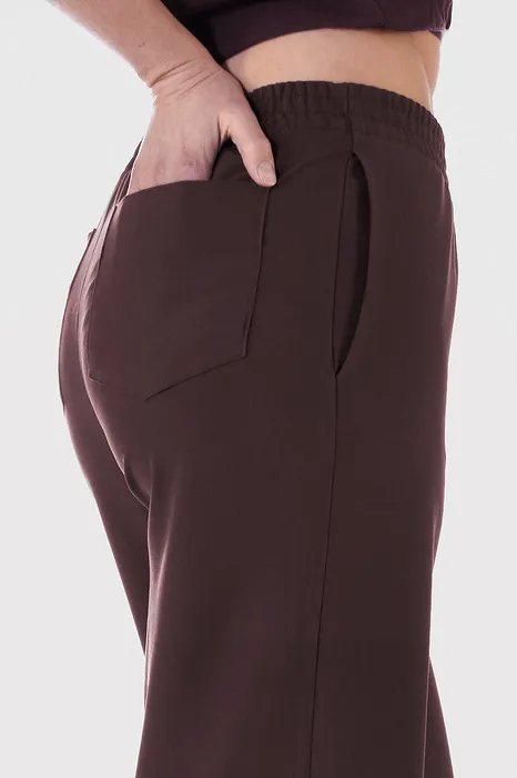 Komplet medyczny / Scrubs medyczny: Bluza cropped fit + spodnie z szeroką nogawką, XF4-G, granatowy - 11