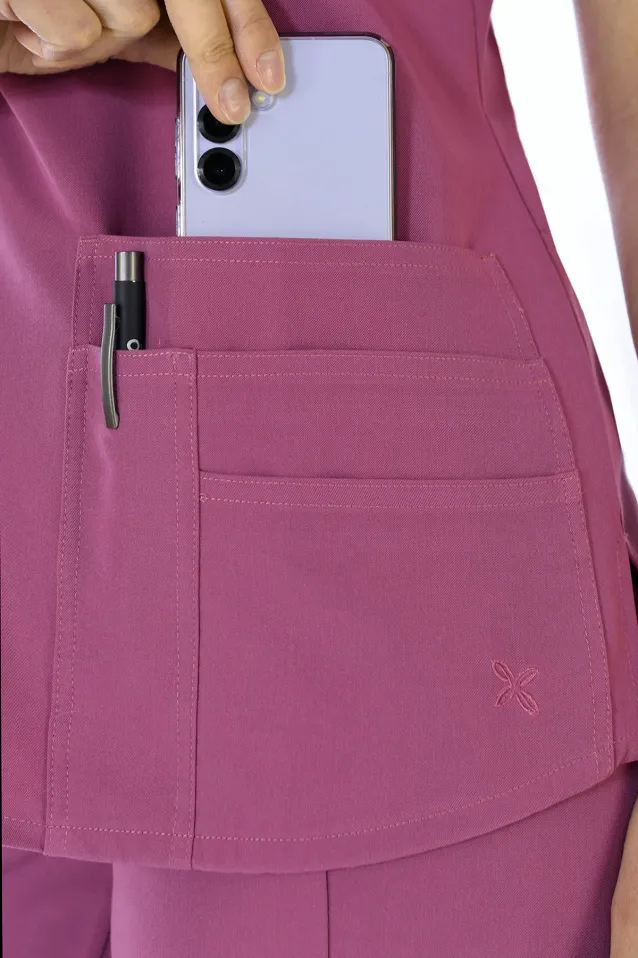 Scrubs medyczny: bluza z elastycznymi plecami + spodnie Pro-Flex, XF3-DR, Dusty Rose - 6