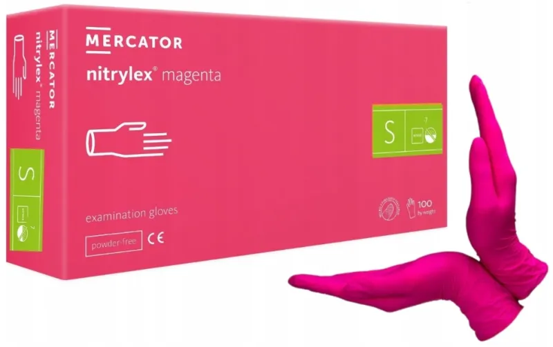 Rękawiczki nitrylowe bezpudrowe 100 sztuk Mercator (3 kolory) - 3