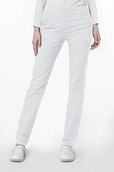 Spodnie medyczne damskie "rurki" Soft Stretch (białe) SE2-B