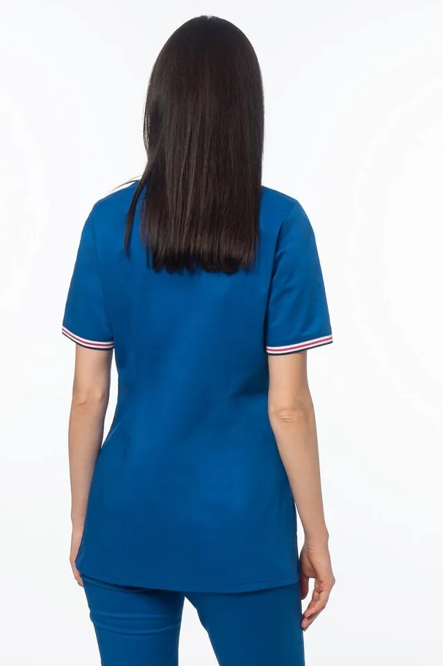 Żakiet medyczny damski Soft Stretch PREMIUM (niebieski szafir) ZE5-N2 - 3
