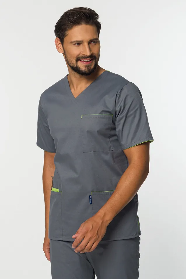 Komplet medyczny męski: bluza + spodnie Soft Stretch Premium (MXE4) różne kolory - 3