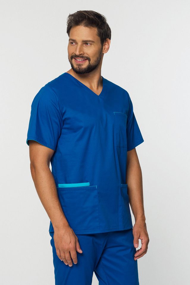 Komplet medyczny męski: bluza + spodnie Soft Stretch Premium (MXE4) różne kolory - 17