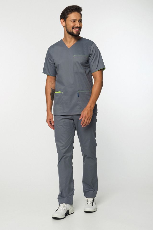 Komplet medyczny męski: bluza + spodnie Soft Stretch Premium (MXE4) różne kolory - 2