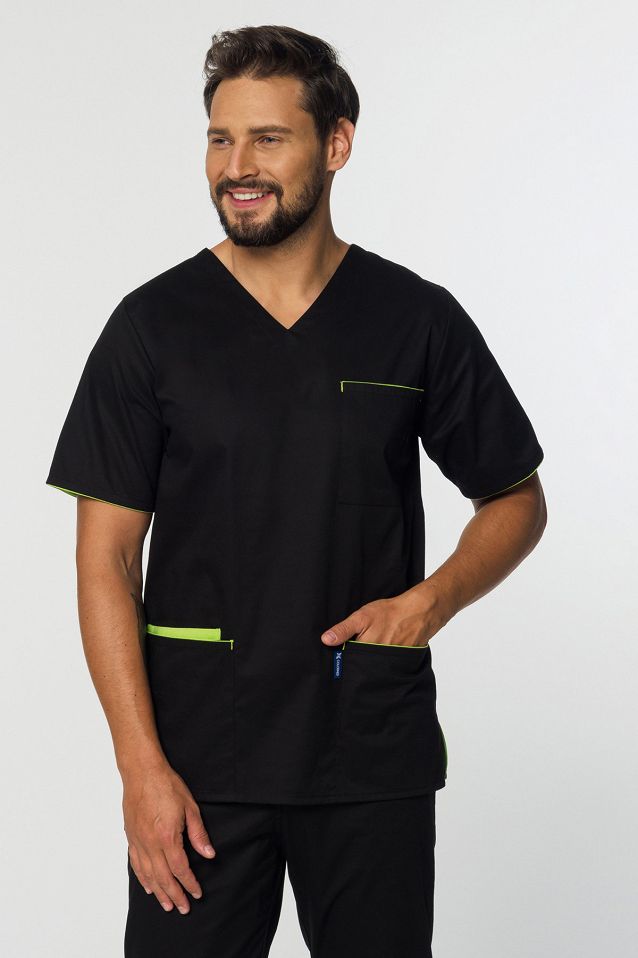 Komplet medyczny męski: bluza + spodnie Soft Stretch Premium (MXE4) różne kolory - 12