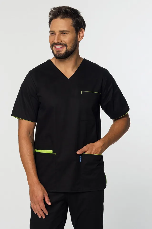 Komplet medyczny męski: bluza + spodnie Soft Stretch Premium (MXE4) różne kolory - 12