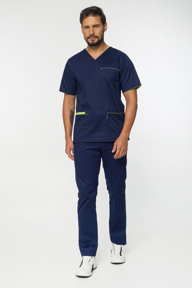 Komplet medyczny męski: bluza + spodnie Soft Stretch Premium (MXE4) różne kolory - 15