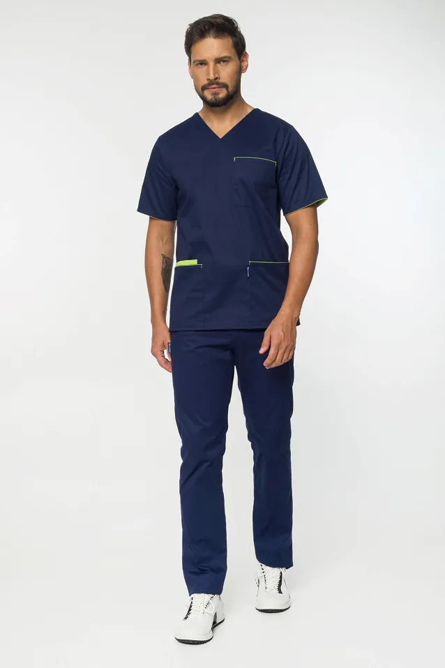 Komplet medyczny męski: bluza + spodnie Soft Stretch Premium (MXE4) różne kolory - 15