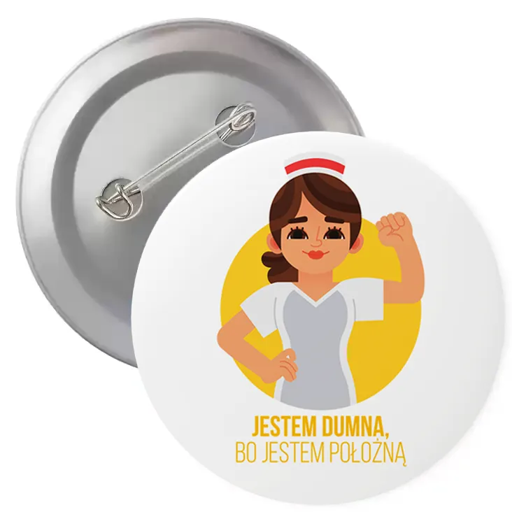 Przypinka - Jestem dumna, bo jestem położną - 3
