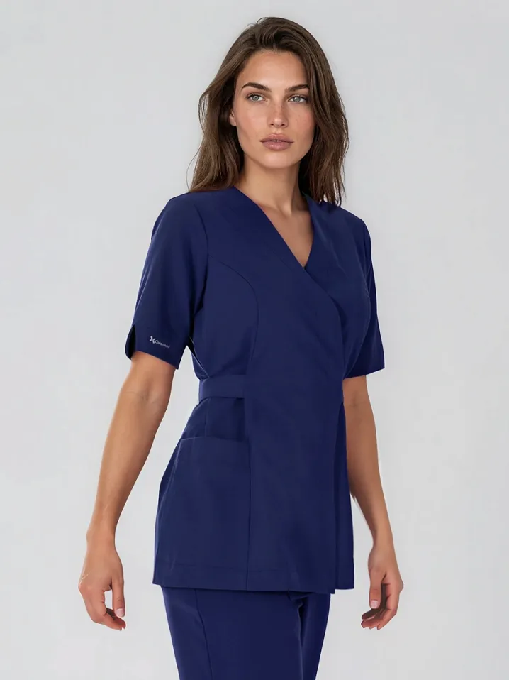 Komplet medyczny: Bluza wiązana + spodnie z szeroką nogawką, Pro-flex AURA, - 3
