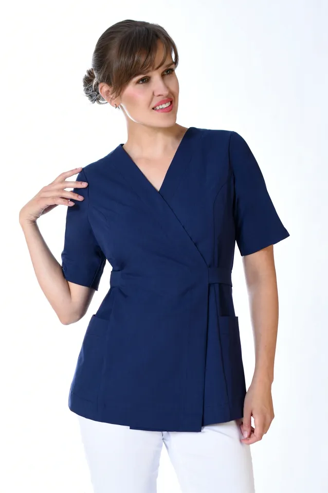 Komplet medyczny: Bluza wiązana + spodnie z szeroką nogawką, Pro-flex AURA, - 4