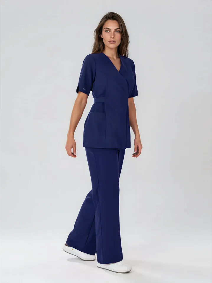 Komplet medyczny: Bluza wiązana + spodnie z szeroką nogawką, Pro-flex AURA, - 10
