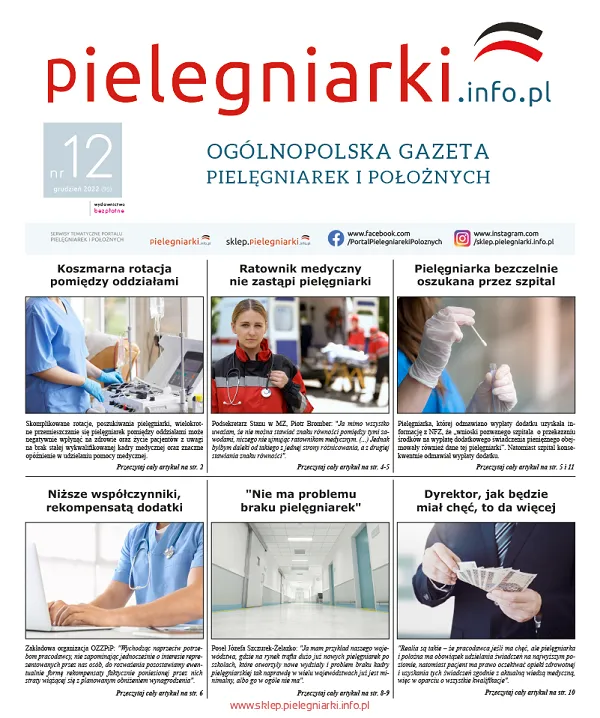 Grudniowe wydanie Gazety Pielęgniarek i Położnych