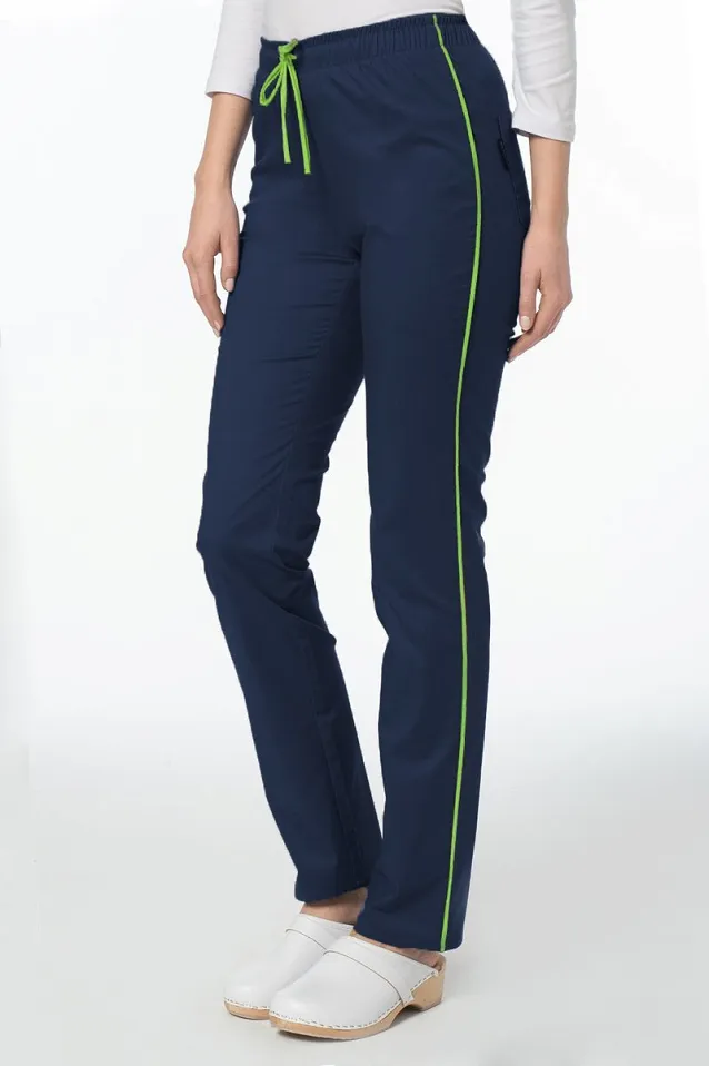Komplet medyczny damski Soft Stretch (granat + limonka) XE4-G2 - 5