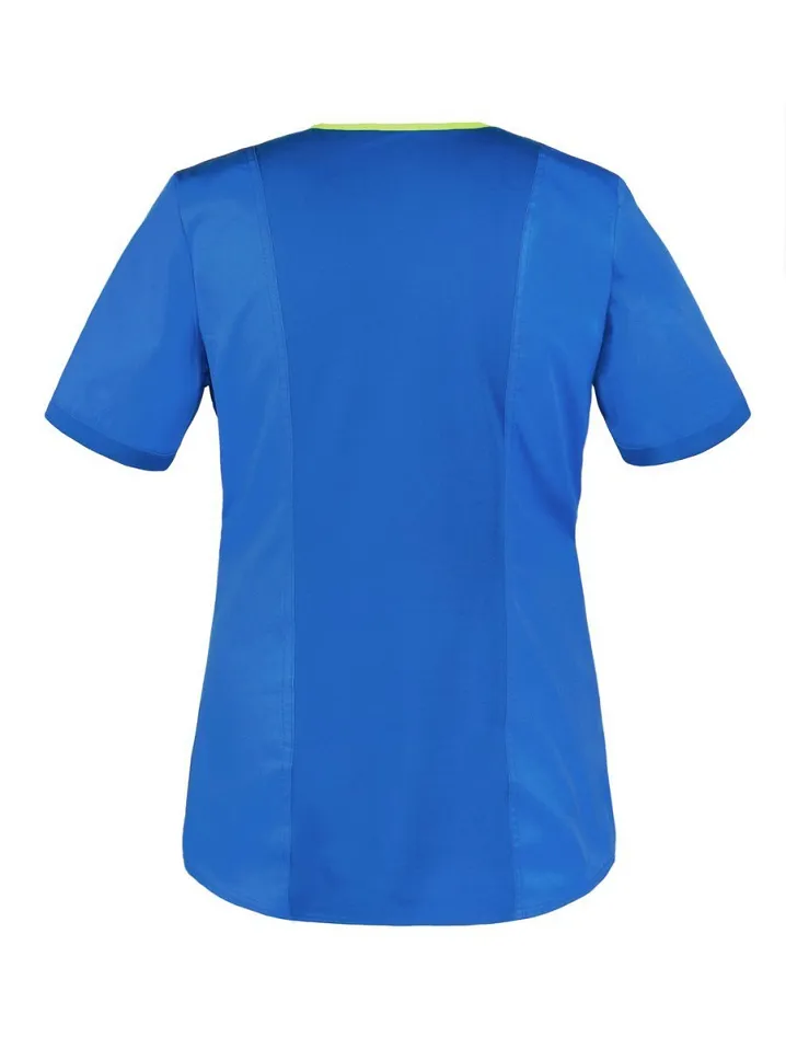 Bluza medyczna z elastycznym materiałem na plecach, niebieska (BE3-N) - 3