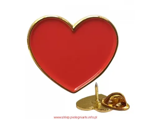 Pins czerwone serce