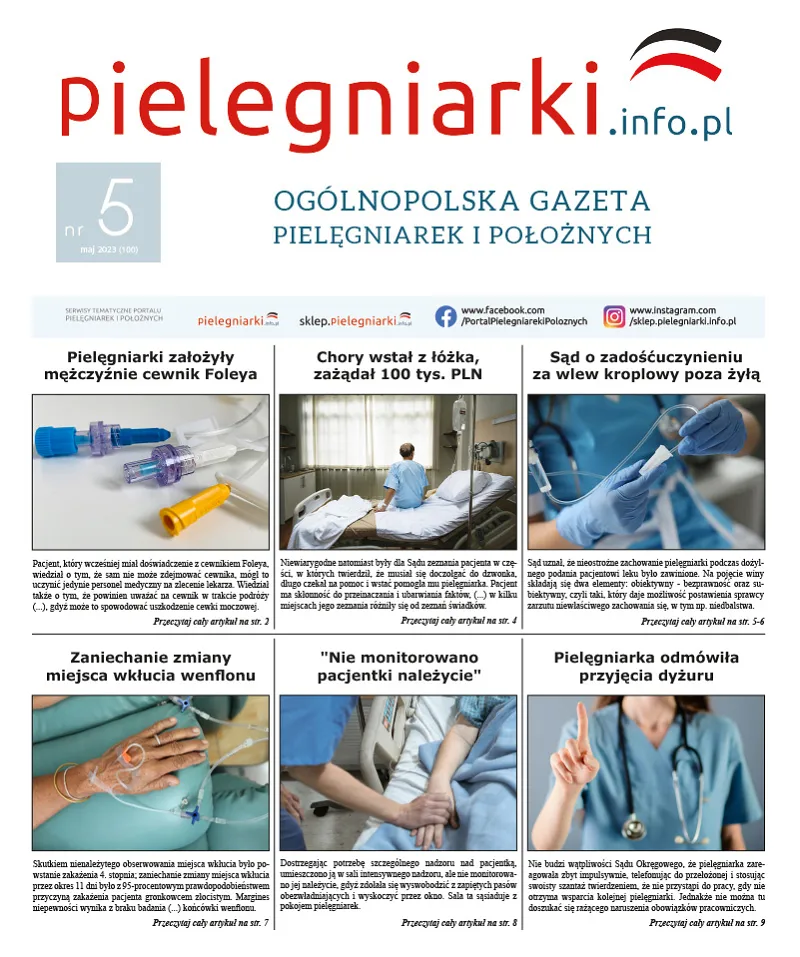 Archiwalne e-wydania Ogólnopolskiej Gazety Pielęgniarek i Położnych z roku 2023 - 4